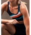 Women’s Running Crop Top – Flash Orange Racer Back