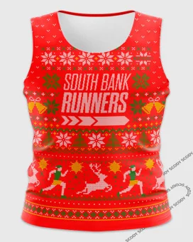 Southbank Runners Christmas Running Singlet Men | Active Wear | Running Gear