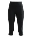 Women's 3/4 Length Running Tights - Pure Black | SCODY