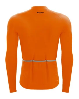 Men’s Aero Cycling Jersey – Long Sleeve Staple Orange