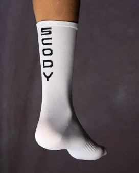 SCODY White Cycling Socks - Unisex | Lightweight & Breathable