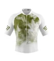 Men's white and green sleeved Triathlon Top w UPF50+ for sale at Scody Australia. Flexible payment options| Triathlon Suits