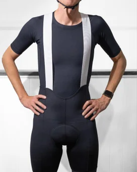 SCODY Cycle Bib Shorts Black - Men, X-Opaque Cuff, Low Profile Straps | Made in Australia