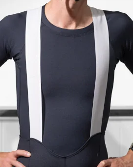 SCODY Cycle Bib Shorts Black - Men, X-Opaque Cuff, Low Profile Straps | Made in Australia