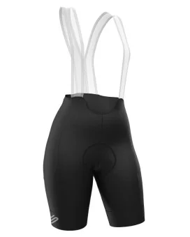 SCODY Cycle Bib Shorts, Pure Black -Women, X-Opaque Cuff, Low Profile Straps | Made in Australia
