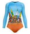 David Hart Beach Party Sleeved Swimsuit, UPF50+ | Beach Wear