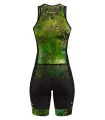 SCODY Women’s Floral Triathlon Suit – Sleeveless, Zip Front