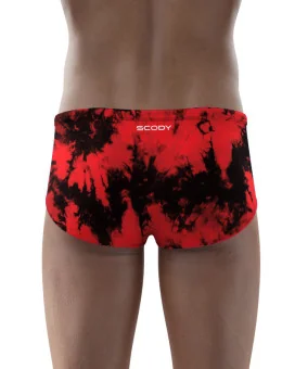 Men's Tie Dyed Swim Trunks – Red Chlorine Resistant
