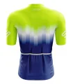 Aero Optimised Cycle Jersey Fluoro Lime upper through white through cobalt blue lower | Made in Australia