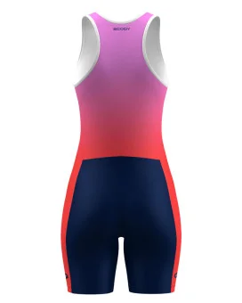 SCODY Women’s Rowing Zoot Suit – Pink/Red | Race Fit