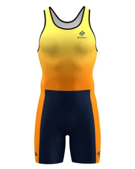Men’s Rowing Zoot Suit Yellow/Orange – Compressive & Cool