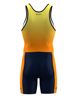 Men’s Rowing Zoot Suit Yellow/Orange – Compressive & Cool