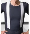 Cargo Cycle Bib Shorts, Pure Black with mesh pockets and fabric cuffs | Made in Australia