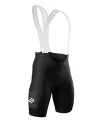 Cargo Cycle Bib Shorts, Pure Black with mesh pockets and fabric cuffs | Made in Australia