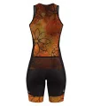 SCODY Women’s Floral Triathlon Suit – Sleeveless, Zip Front