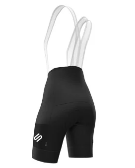 Cargo Cycle Bib Shorts, Pure Black with mesh pockets and fabric cuffs | Made in Australia