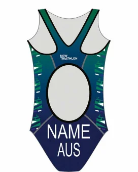 Women's Triathlon Swim Suit, named & swim optimised | Made in Australia