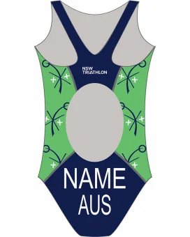 Women's Triathlon Swim Suit, named and swim optimised | Made in Aus