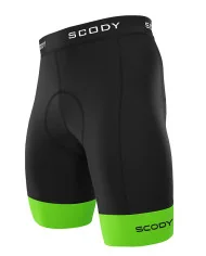 Black Cycle Shorts with Fluoro Green cuffs - Men