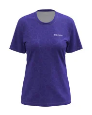 Hibiscus Reflex Blue Run Shirt, Ultra-Light Weight - Women | Running Gear