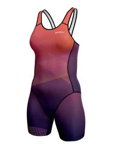 Women's Daybreak triathlon suit w open back with modesty panel