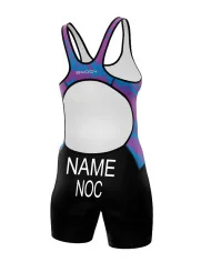 Splash Pink and Blue World Triathlon Compliant Elite Open Back Triathlon Suit | Triathlon Gear