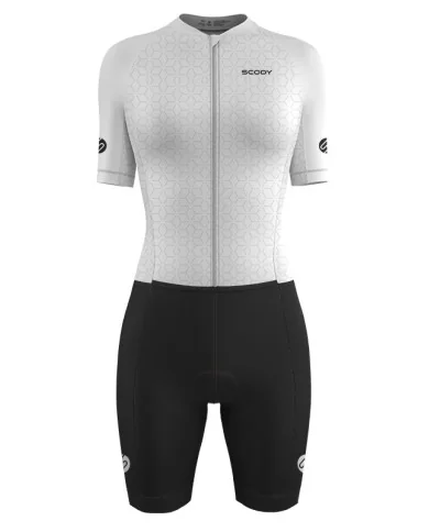 Accelerate Sleeved Triathlon Suit, Zip Through, Women - Mosaic | Triathlon Suits