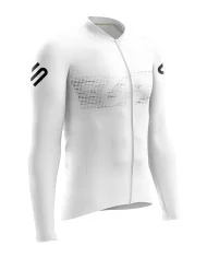 Staple White Men's L/S Performance Cycle Jersey | Made in Australia
