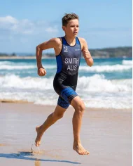 WT Compliant Blue  Junior Suit with Surname and Country | Junior Triathlon Gear