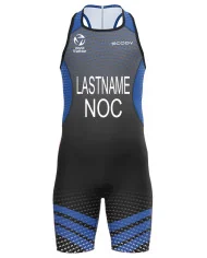 WT Compliant Blue  Junior Suit with Surname and Country | Junior Triathlon Gear
