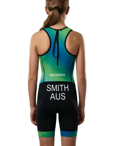 WT Compliant Mint Junior Suit with Surname and Country | Junior Triathlon Gear
