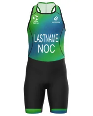 WT Compliant Mint Junior Suit with Surname and Country | Junior Triathlon Gear
