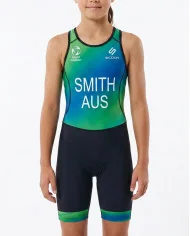 Mint Blue Junior WT Compliant Triathlon Suit, Name and Country Included