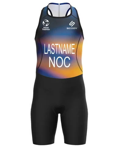 WT Compliant Honeycomb Junior Suit with Surname and Country | Junior Triathlon Gear