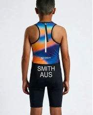 WT Compliant Honeycomb Junior Suit with Surname and Country | Junior Triathlon Gear