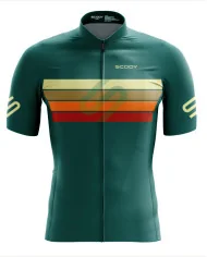 Classic Green Stripe Performance Cycle Jersey -for Men | Cycling Jersey| Made in Australia