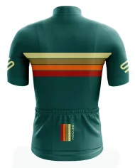 Classic Green Stripe Performance Cycle Jersey -for Men | Cycling Jersey| Made in Australia