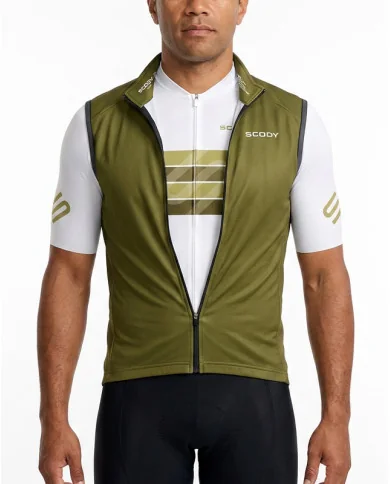 Windproof Cycle Gilet  - Staple Olive | Cycling Clothing | Made in Australia