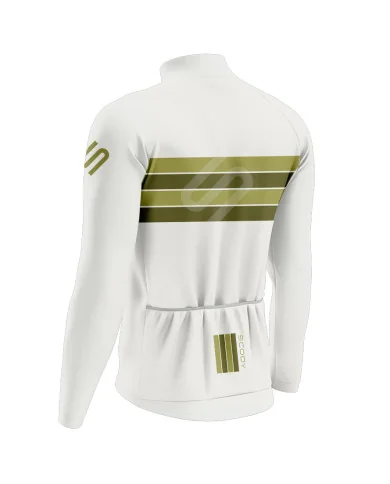 Winter Thermal Cycle Jacket - Cloud White with shades of olive| Made in Australia