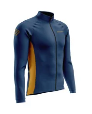 Winter Thermal Cycle Jacket - French Blue with Turmeric Highlights| Made in Australia