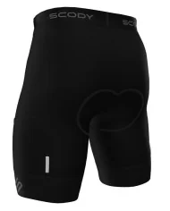 SCODY Cycle Shorts Black - Men, X-Opaque Cuff, Pockets | Made in Australia