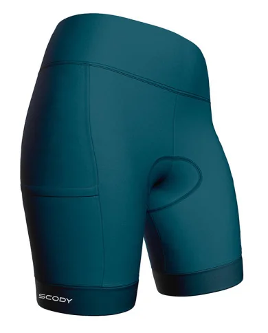 Teal Women's Cycle Shorts with pockets on legs | Scody Made in Australia