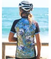Romy rocking the Cockatoo Jersey in beautiful Moffat Beach, Queensland